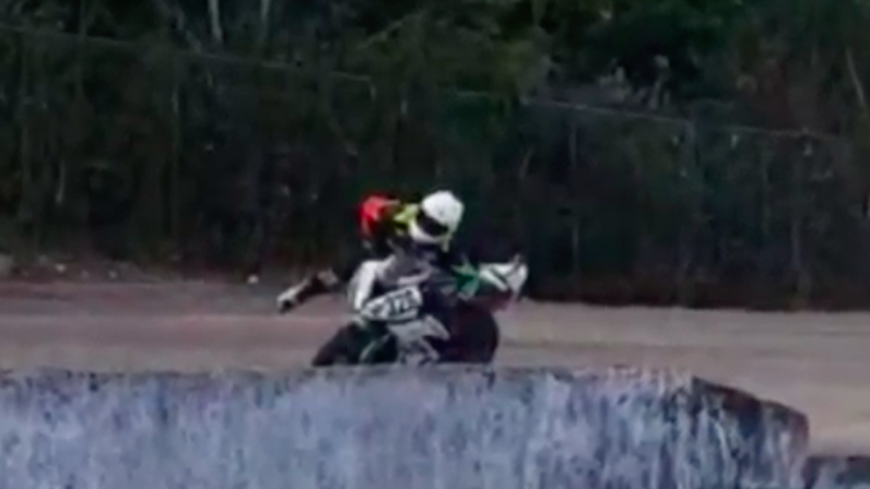 Jamaican racer pulls off MotoGP save